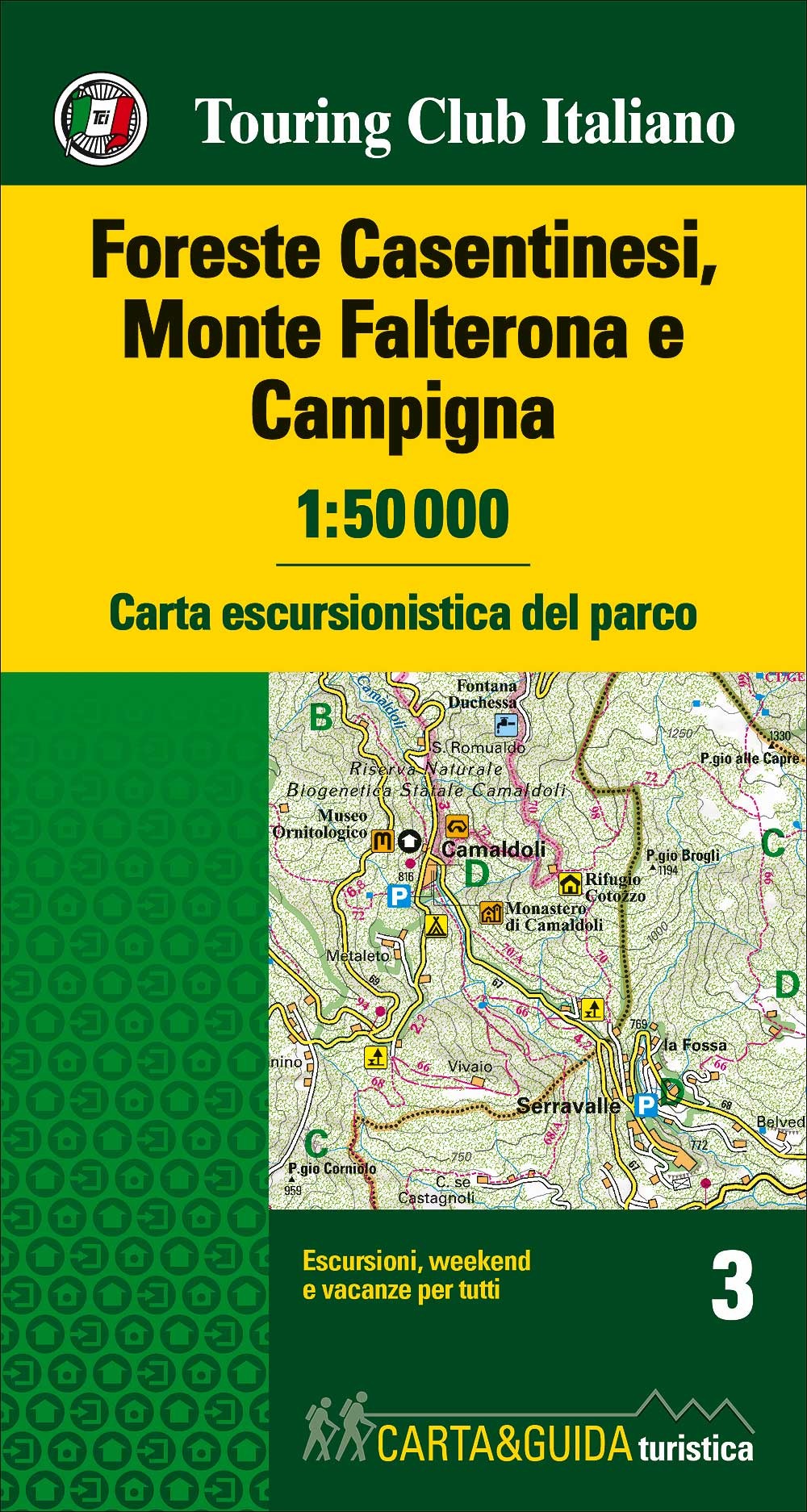Wandelkaart 3 Carta-guida Foreste Casentinesi, Monte Falterona e Campi
