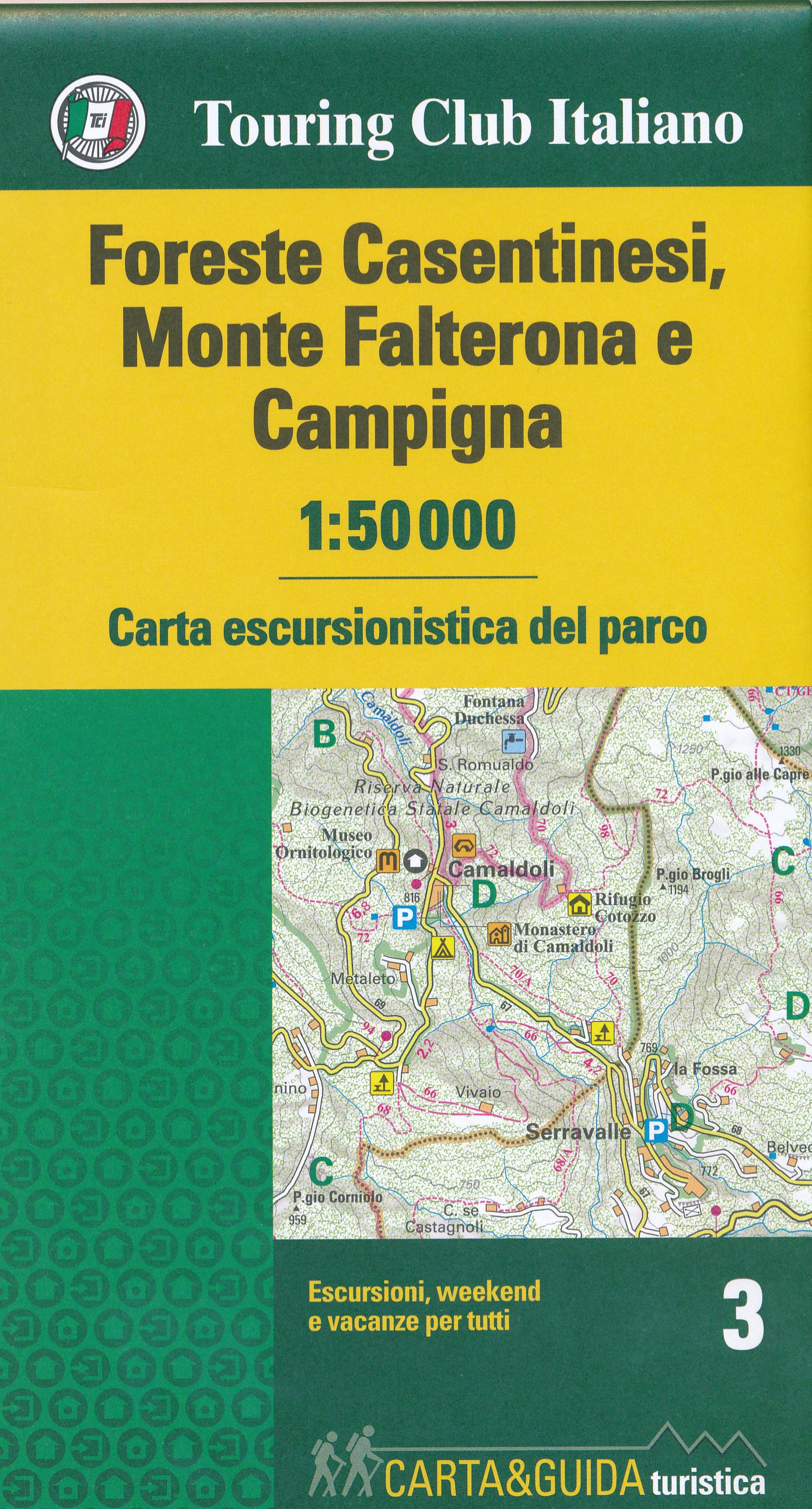 Online bestellen: Wandelkaart 3 Carta-guida Foreste Casentinesi, Monte Falterona e Campigna | Touring Club Italiano
