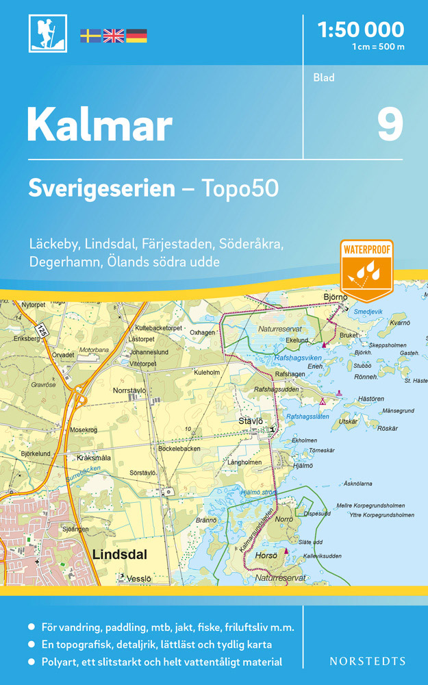 Online bestellen: Wandelkaart - Topografische kaart 09 Sverigeserien Kalmar | Norstedts