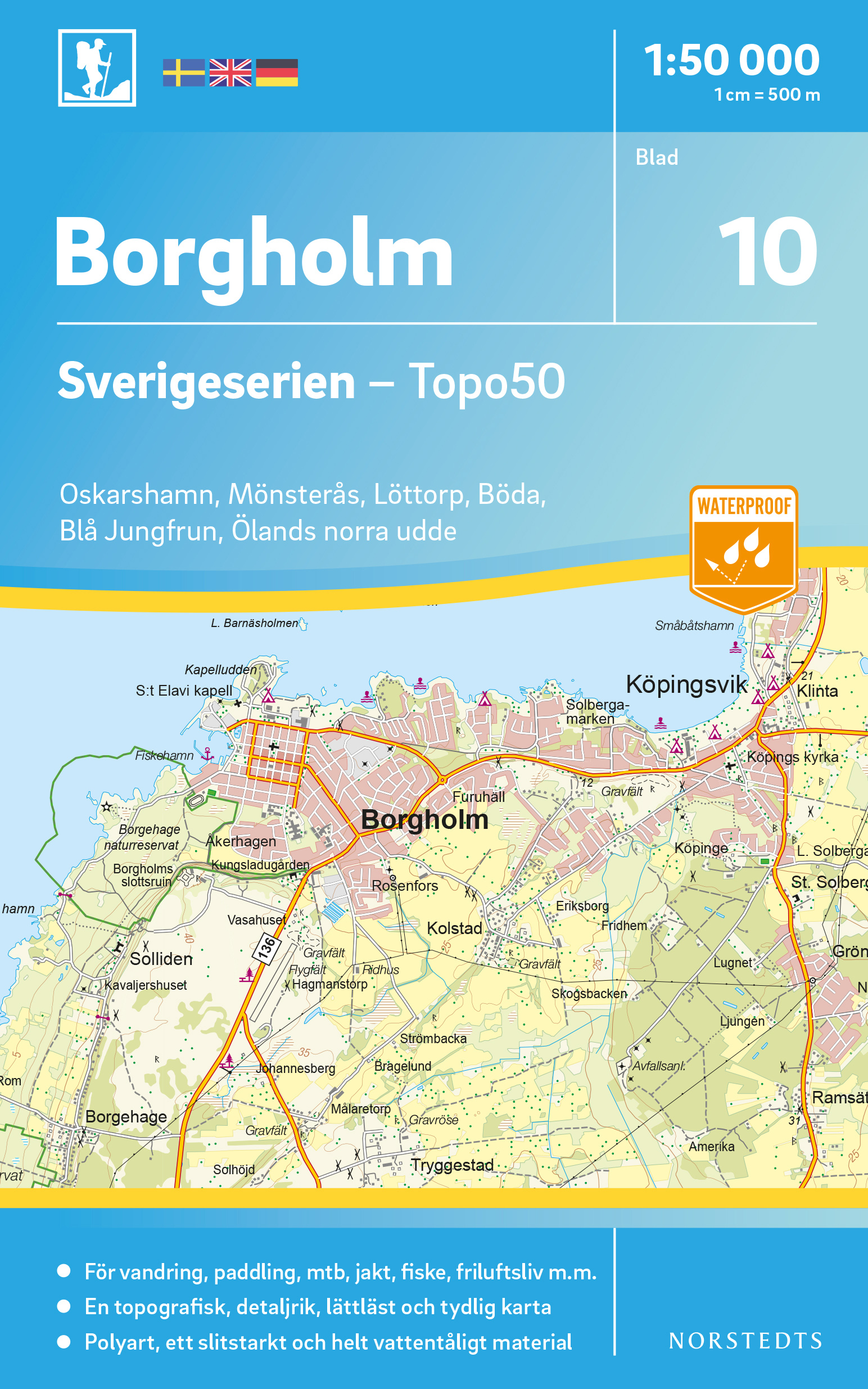 Wandelkaart - Topografische kaart 10 Sverigeserien Borgholm | Norstedt