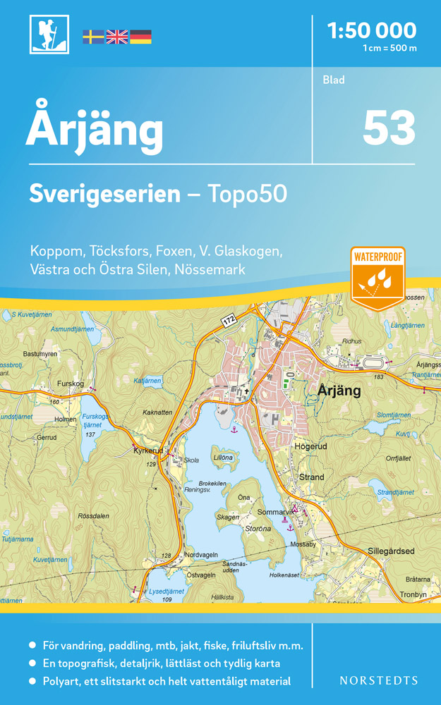 Online bestellen: Wandelkaart - Topografische kaart 53 Sverigeserien Årjäng | Norstedts