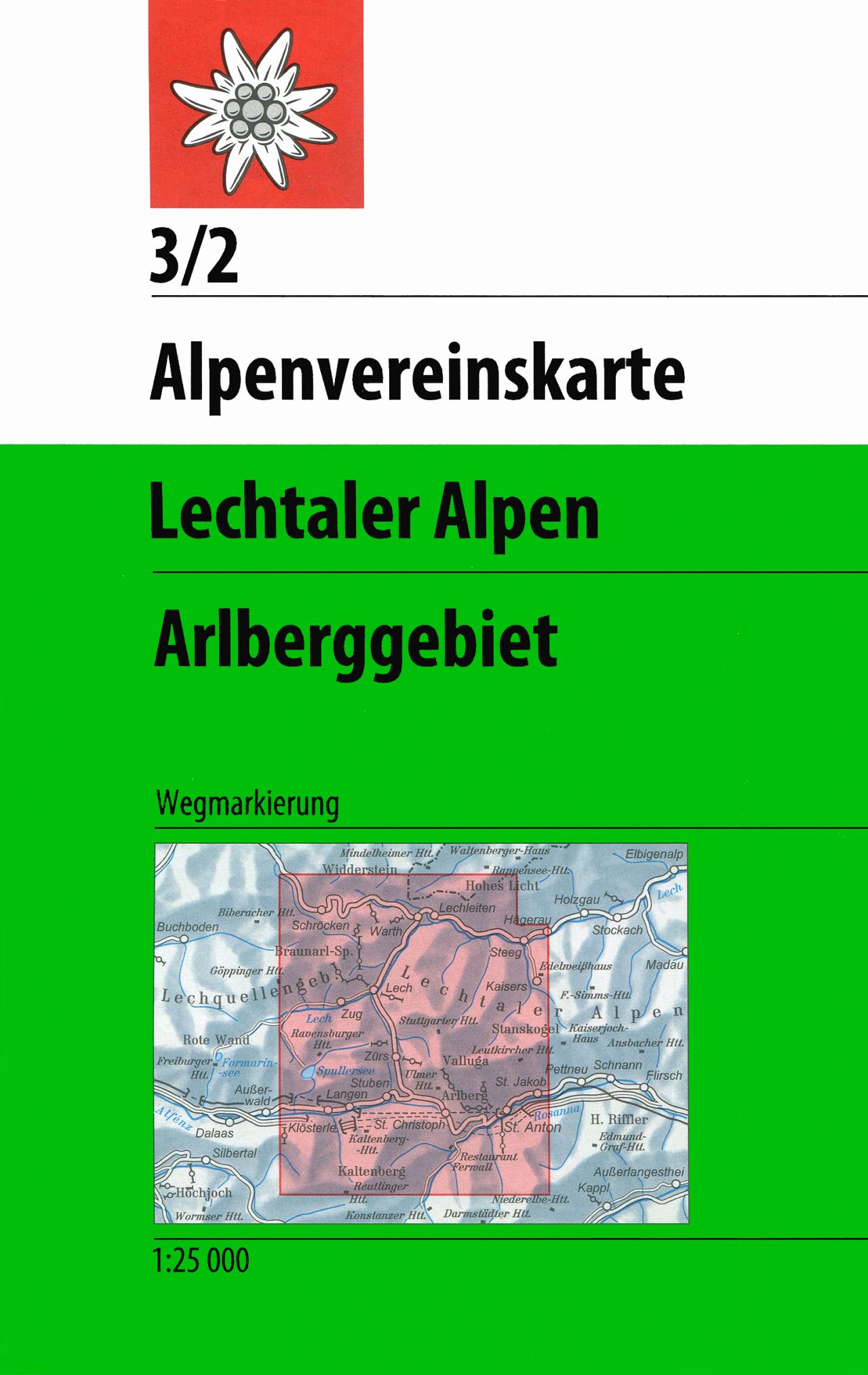 Online bestellen: Wandelkaart 03/2 Alpenvereinskarte Lechtaler Alpen, Arlberggebiet | Alpenverein