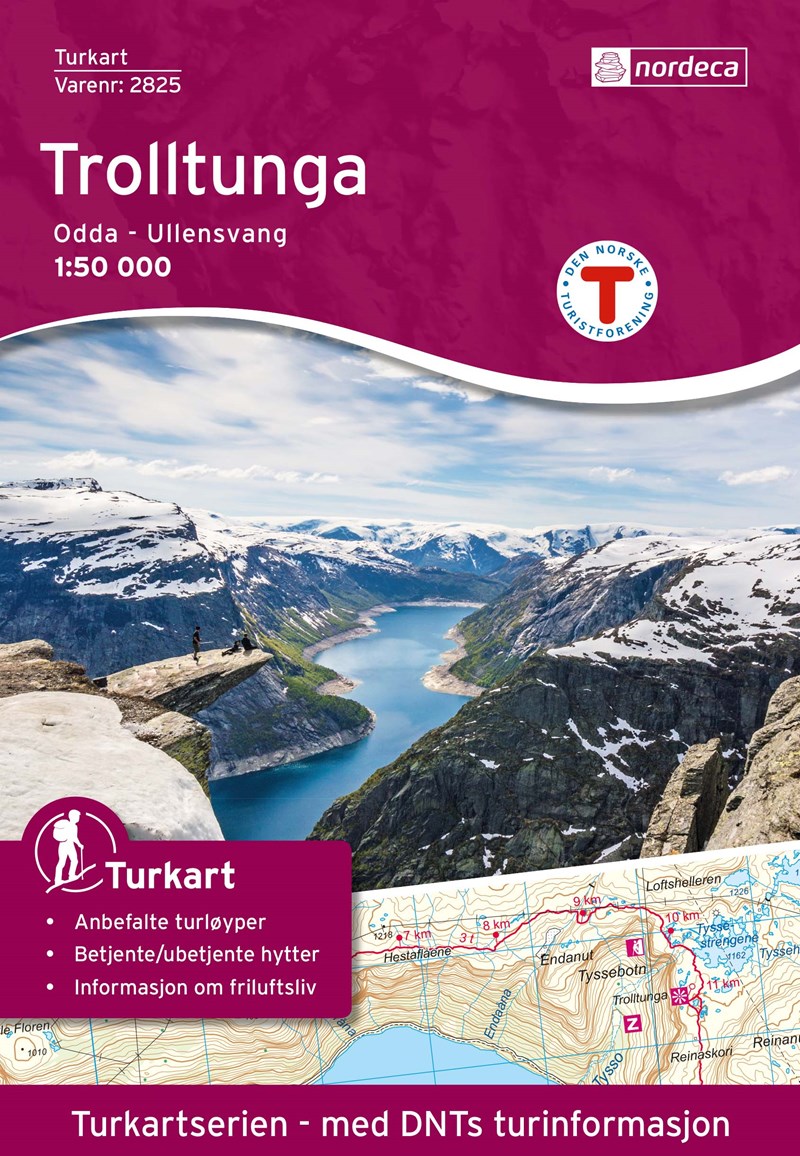 Wandelkaart 2825 Turkart Trolltunga…
