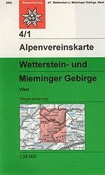 Wandelkaart 4/1 Alpenvereinskarte Wetterstein und Mieminger Gebirge -