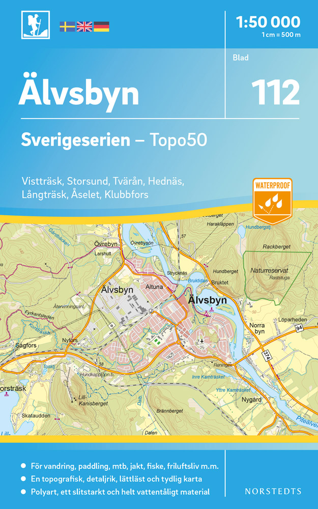 Online bestellen: Wandelkaart - Topografische kaart 112 Sverigeserien Älvsbyn | Norstedts