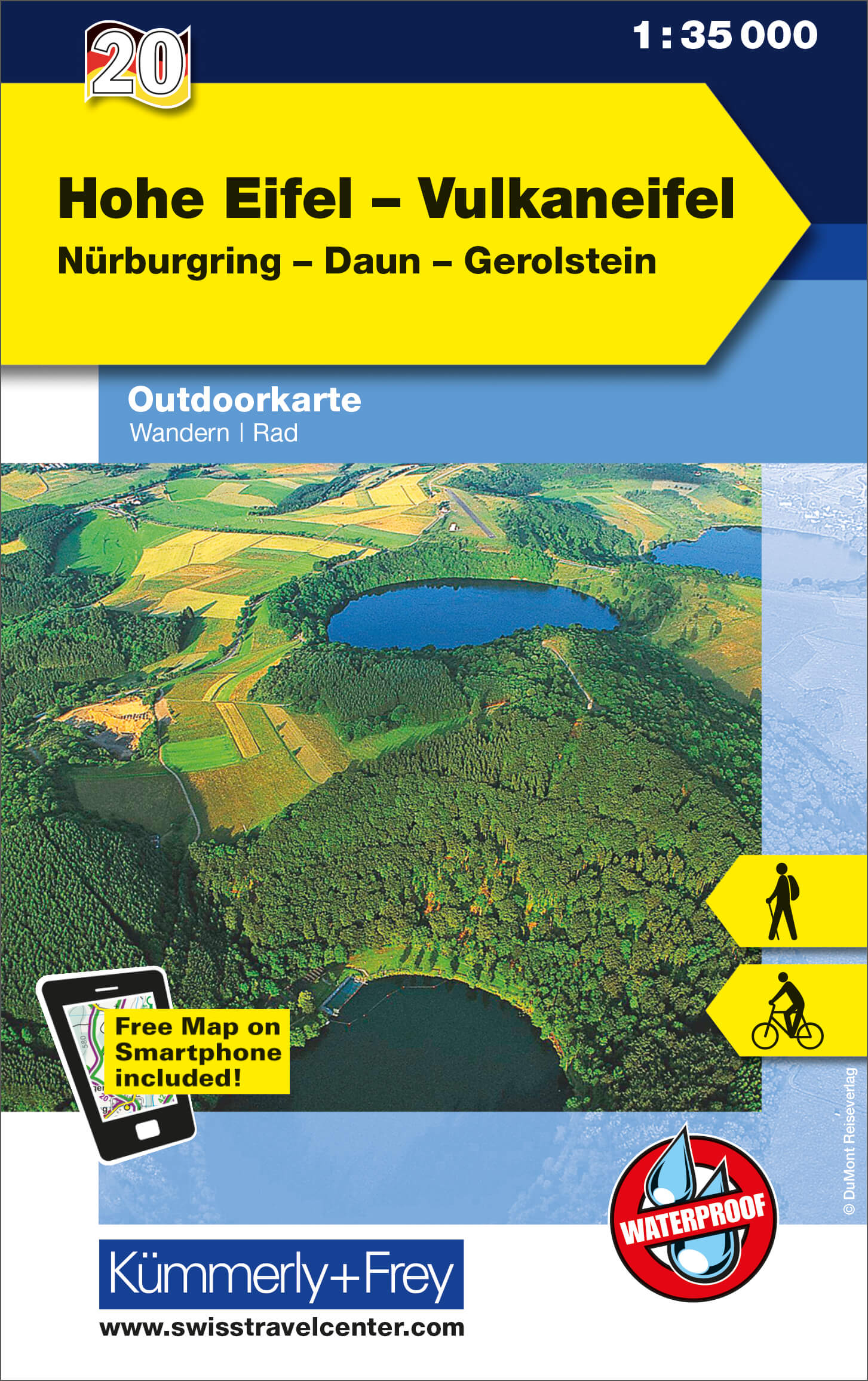 Online bestellen: Wandelkaart 20 Outdoorkarte Hohe Eifel - Vulkaneifel | Kümmerly & Frey