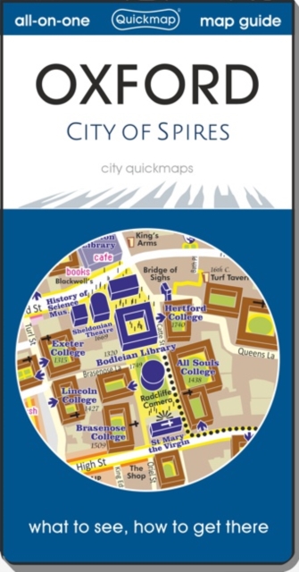 Online bestellen: Stadsplattegrond Oxford city of Spires | Quickmap
