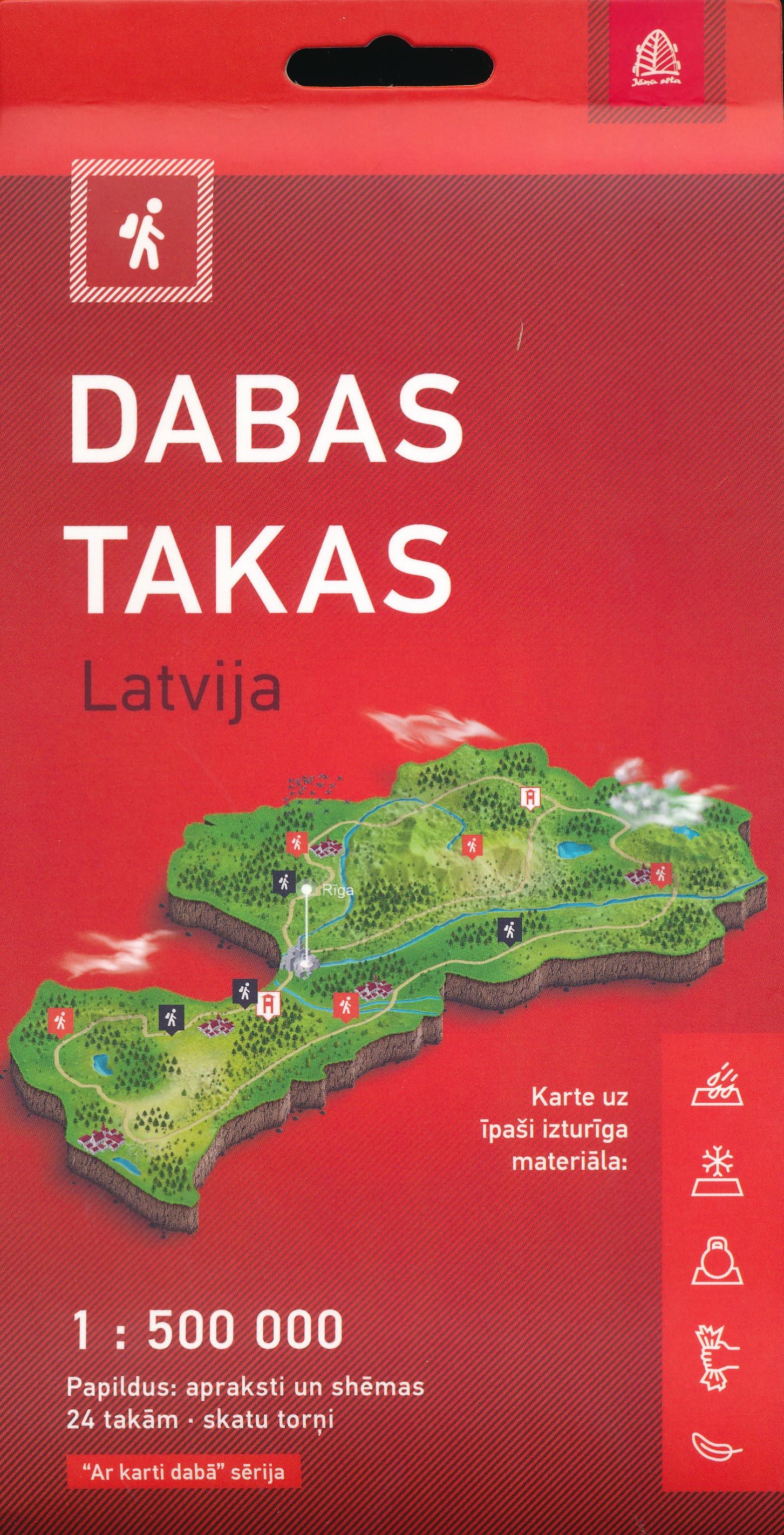 Online bestellen: Wandelkaart Dabas- Takas, Natuurwandelingen in Letland | Jana Seta