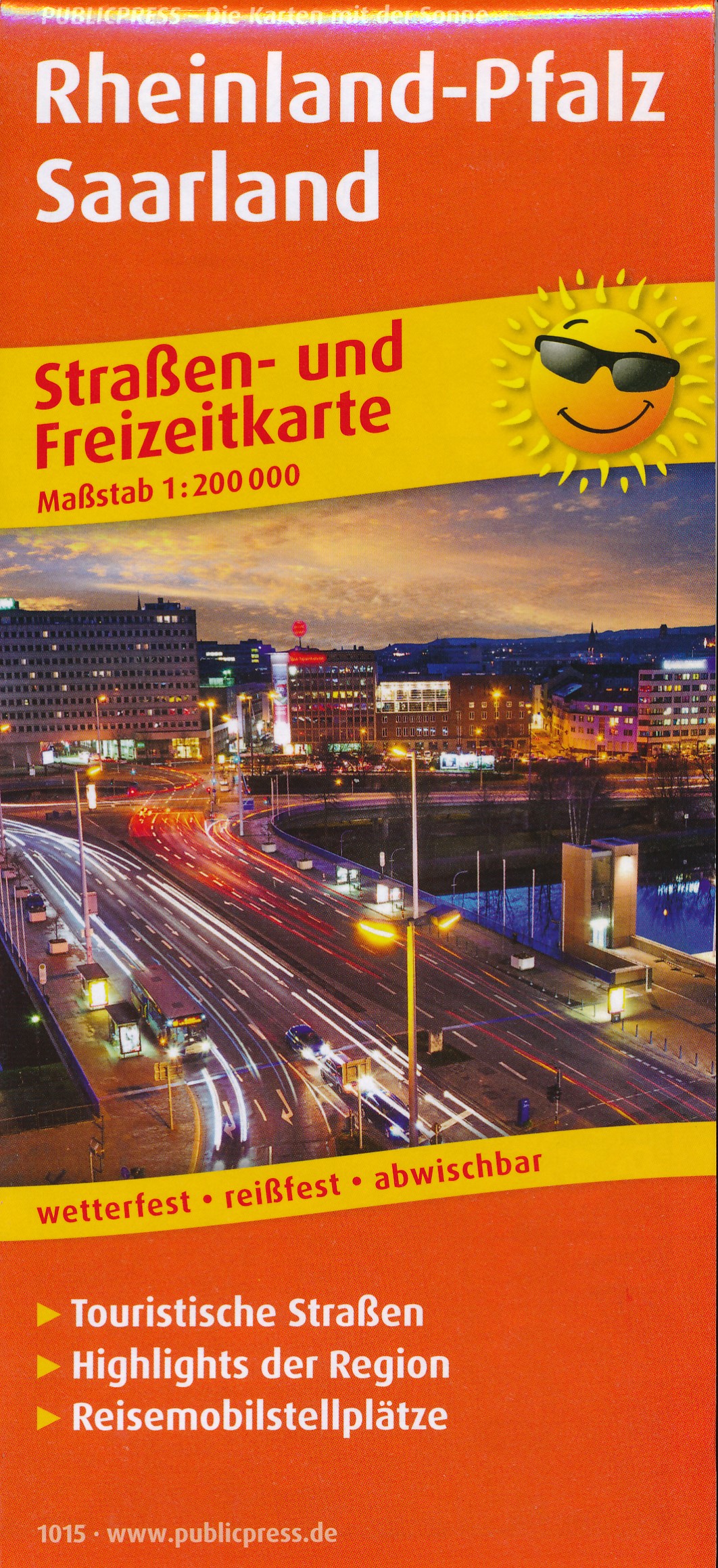 Online bestellen: Wegenkaart - landkaart 1015 Rheinland-Pfalz und Saarland | Publicpress