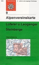Wandelkaart 9 Alpenvereinskarte Loferer und Leoganger Steinberge | Alp