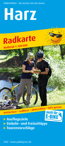 Online bestellen: Fietskaart 107 Radkarte Harz | Publicpress