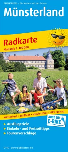 Online bestellen: Fietskaart 146 Radkarte Münsterland | Publicpress