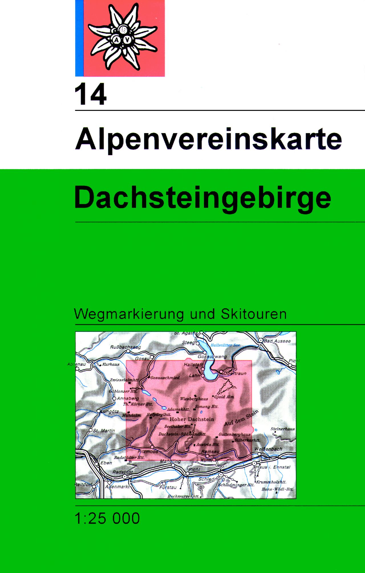 Online bestellen: Wandelkaart 14 Alpenvereinskarte Dachstein | Alpenverein