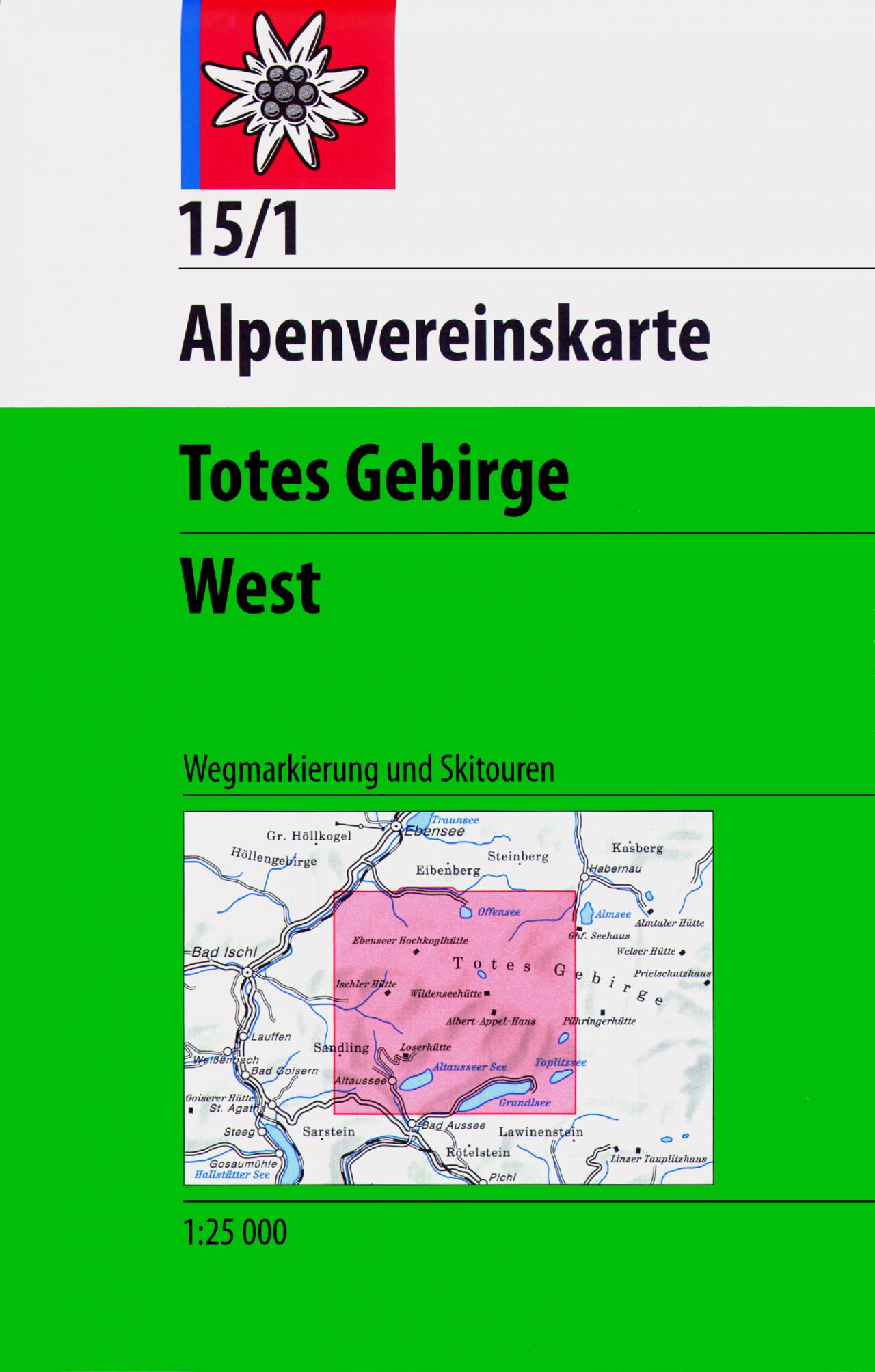 Online bestellen: Wandelkaart 15/1 Alpenvereinskarte Totes Gebirge - West | Alpenverein