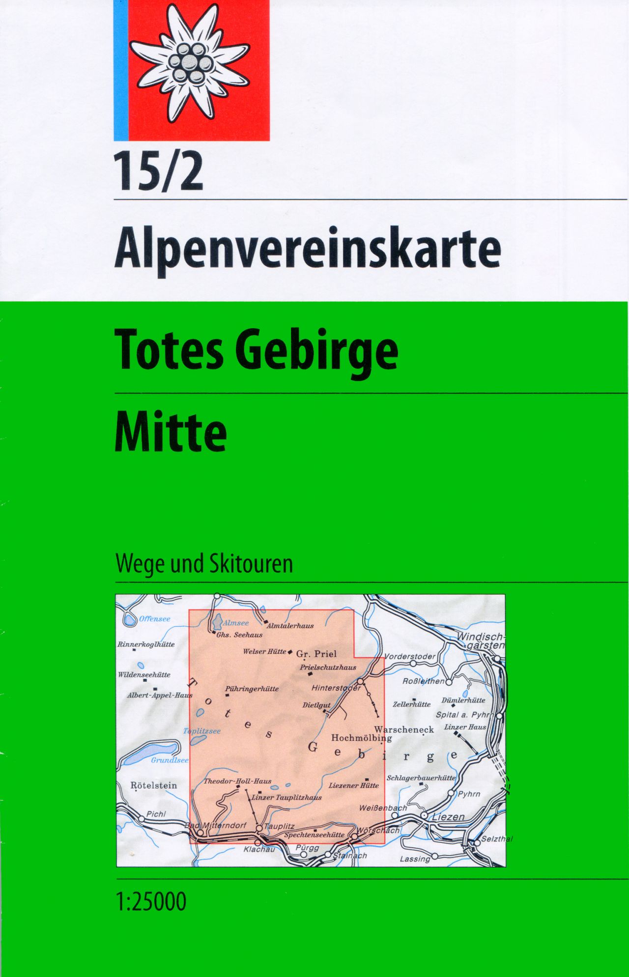 Online bestellen: Wandelkaart 15/2 Alpenvereinskarte Totes Gebirge - Mitte | Alpenverein