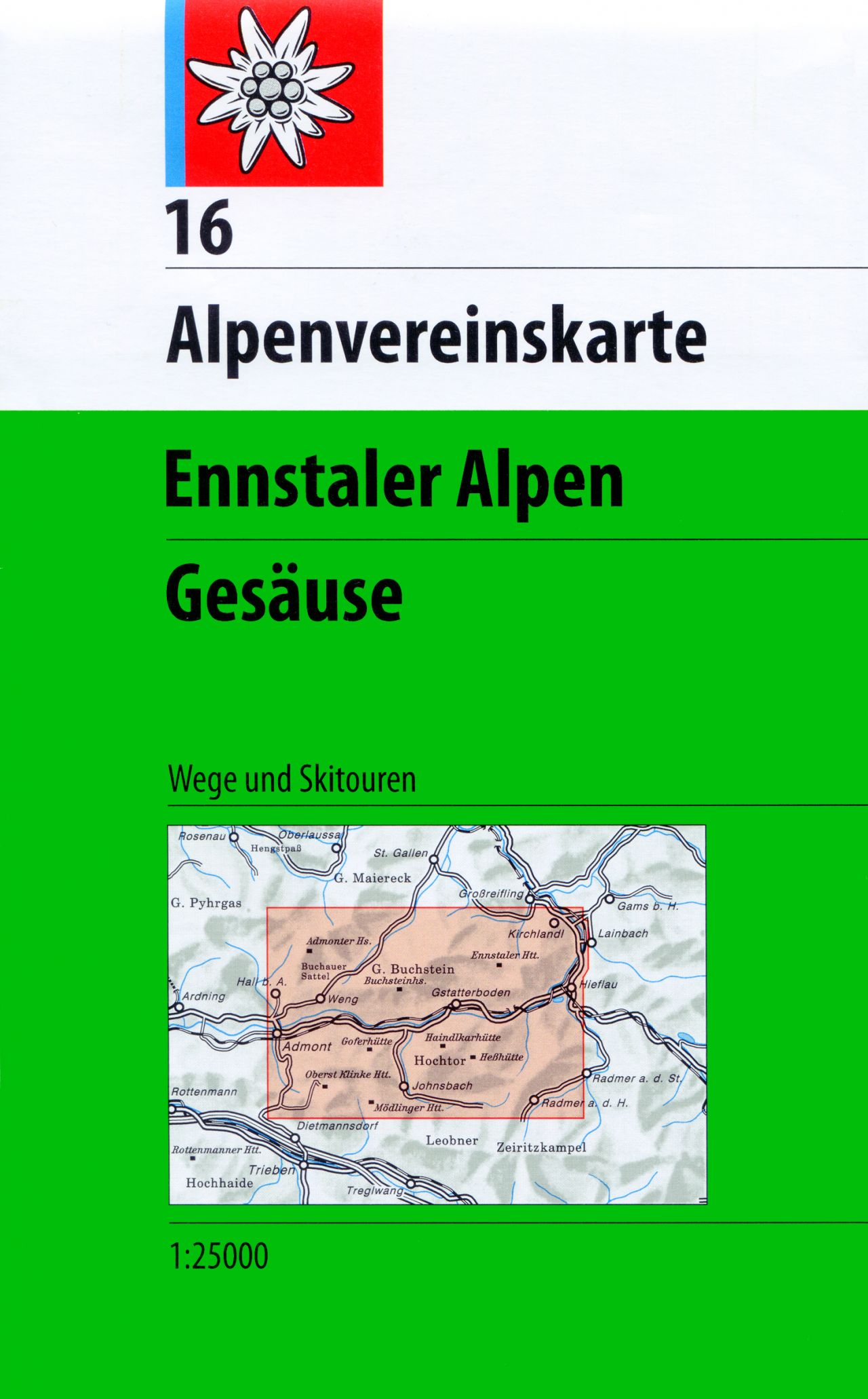 Online bestellen: Wandelkaart 16 Alpenvereinskarte Ennstaler Alpen - Gesäuse | Alpenverein
