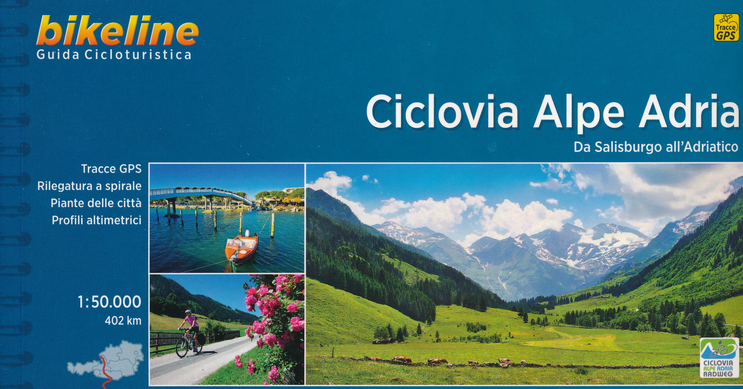 Online bestellen: Fietsgids Bikeline Ciclovia Alpe Adria | Esterbauer