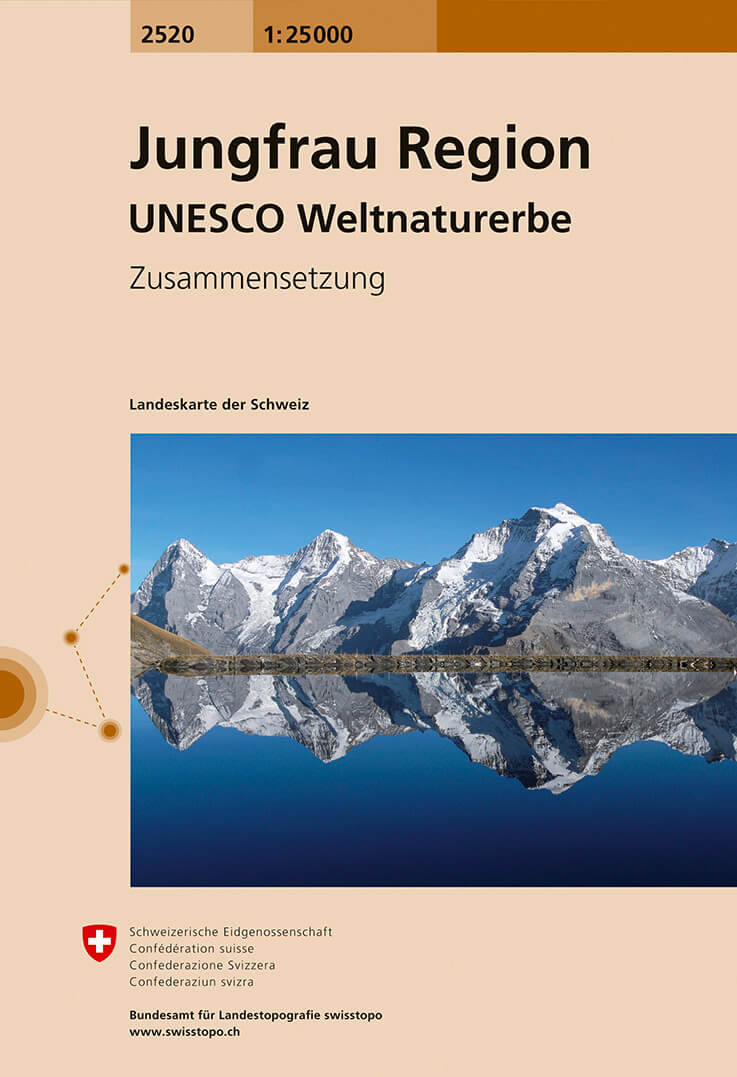 Online bestellen: Wandelkaart - Topografische kaart 2520 Jungfrau region | Swisstopo