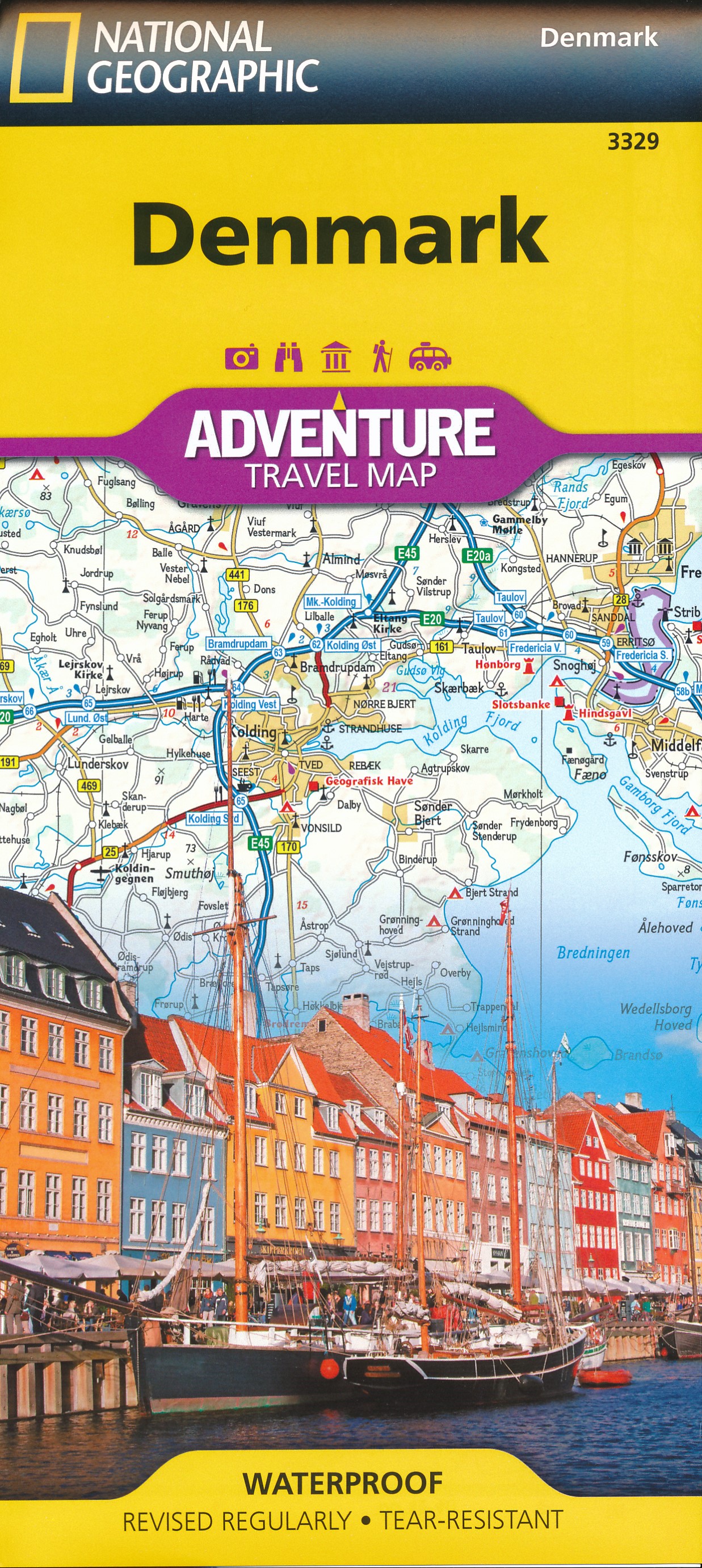 Online bestellen: Wegenkaart - landkaart 3329 Adventure Travel Map Denmark - Denemarken | National Geographic