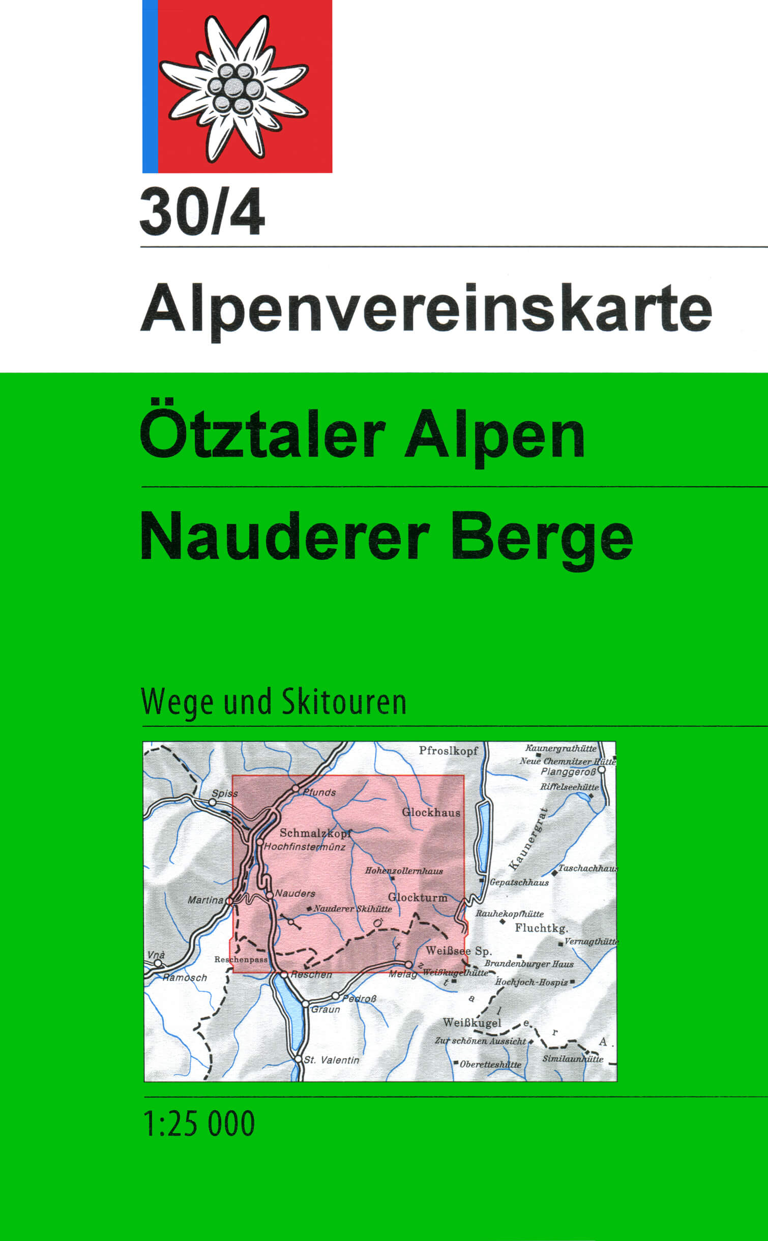 Online bestellen: Wandelkaart 30/4 Alpenvereinskarte Ötztaler Alpen - Nauderer Berge | Alpenverein