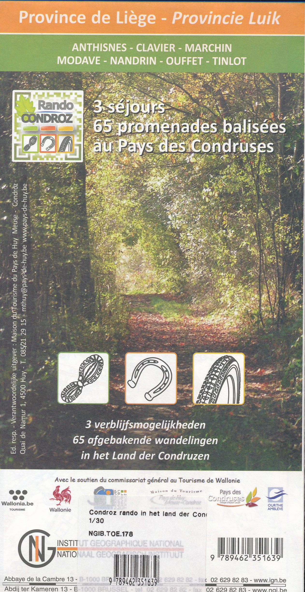 Online bestellen: Wandelkaart 178 Pays des Condruses - Land der Condruzen | NGI - Nationaal Geografisch Instituut