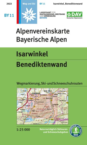 Online bestellen: Wandelkaart BY11 Alpenvereinskarte Isarwinkel - Benediktenwand | Alpenverein