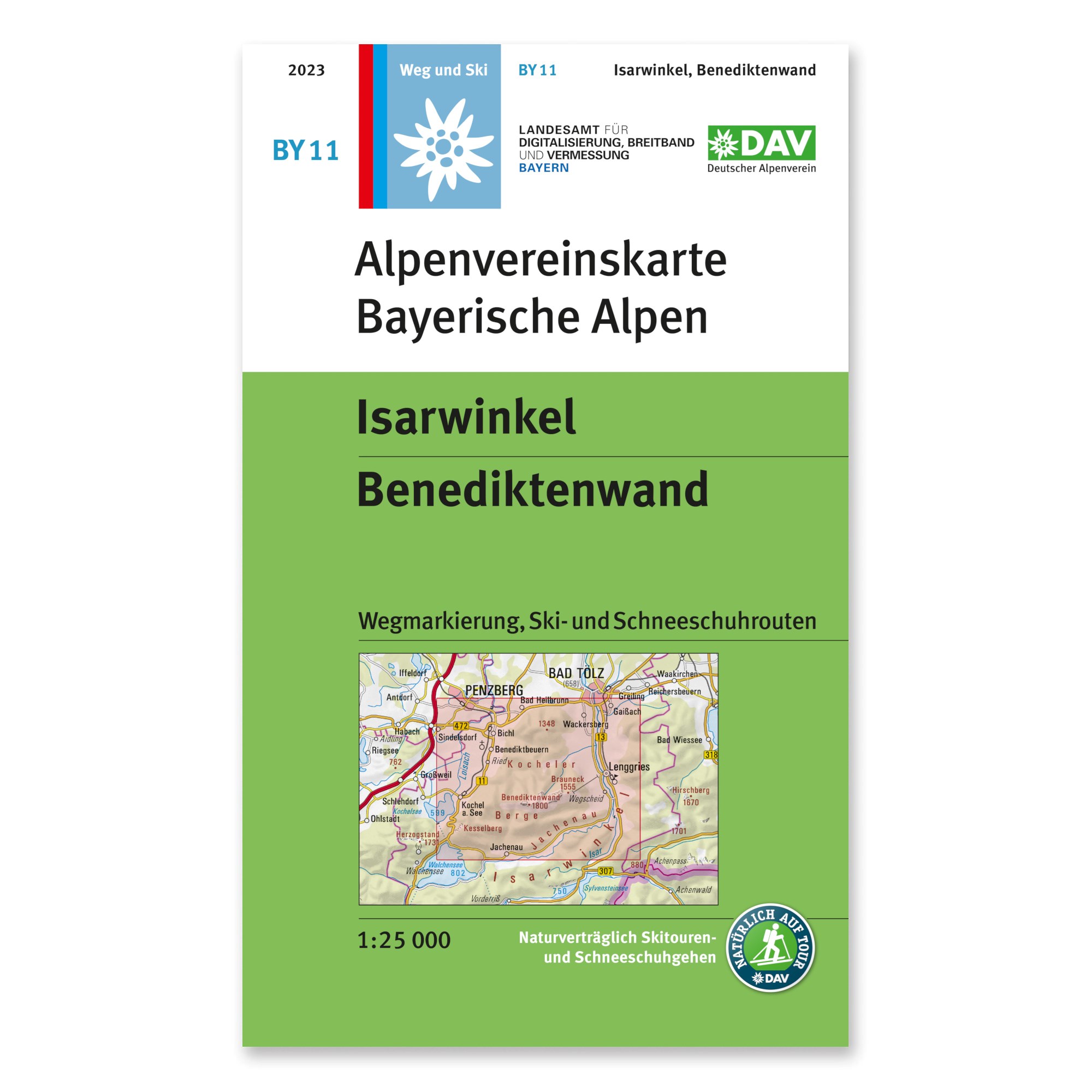 Wandelkaart BY11 Alpenvereinskarte Isarwinkel – Benediktenwand | Alpenverein