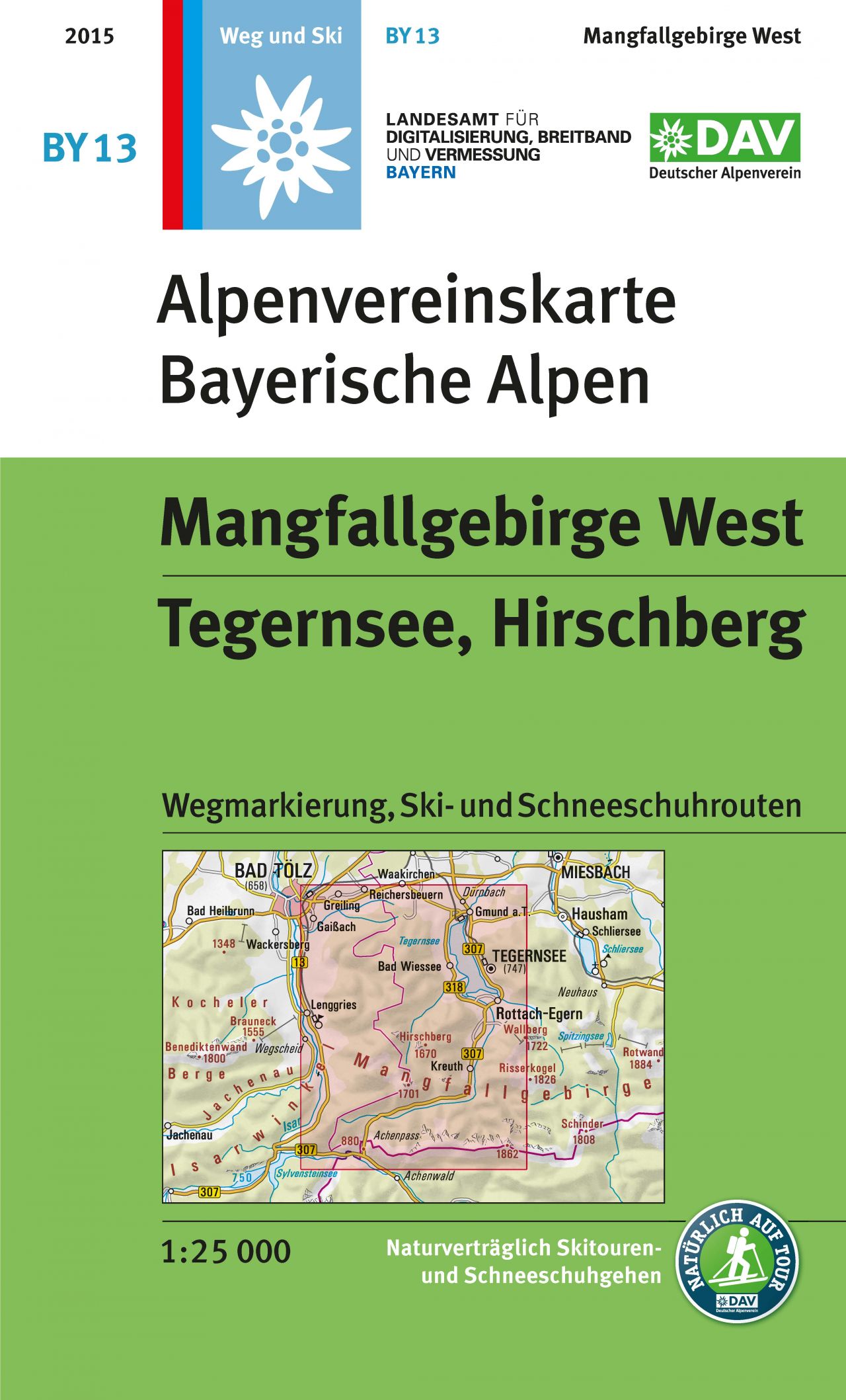 Online bestellen: Wandelkaart BY13 Alpenvereinskarte Mangfallgebirge West | Alpenverein
