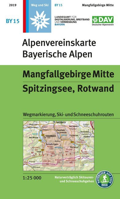 Online bestellen: Wandelkaart BY15 Alpenvereinskarte Mangfallgebirge Mitte | Alpenverein