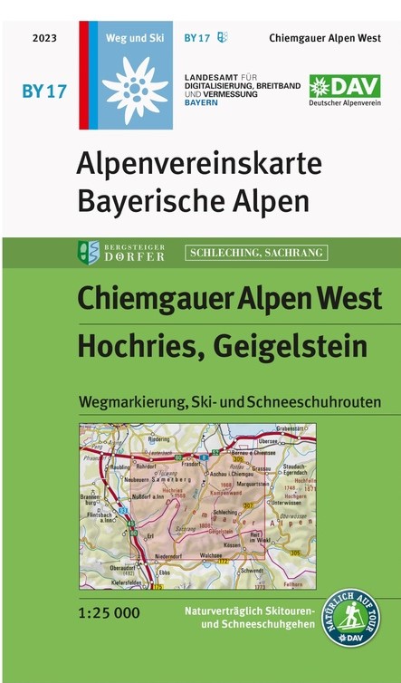 Online bestellen: Wandelkaart BY17 Alpenvereinskarte Chiemgauer Alpen West - Hochries - Geigelstein | Alpenverein