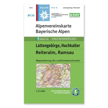 Wandelkaart BY20 Alpenvereinskarte Lattengebirge – Reiteralm – Ramsau | Alpenverein