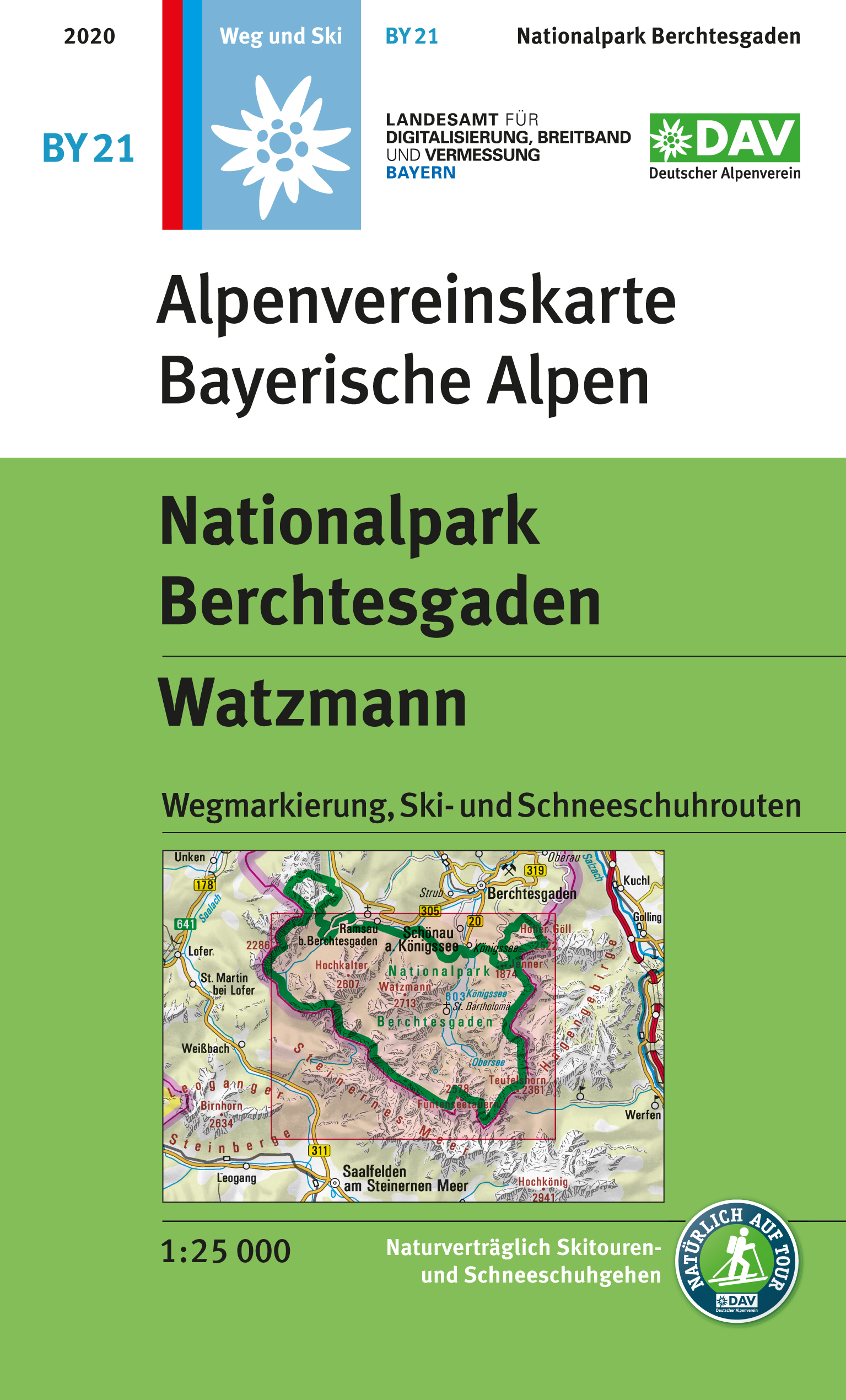 Online bestellen: Wandelkaart BY21 Alpenvereinskarte Nationalpark Berchtesgaden - Watzmann | Alpenverein