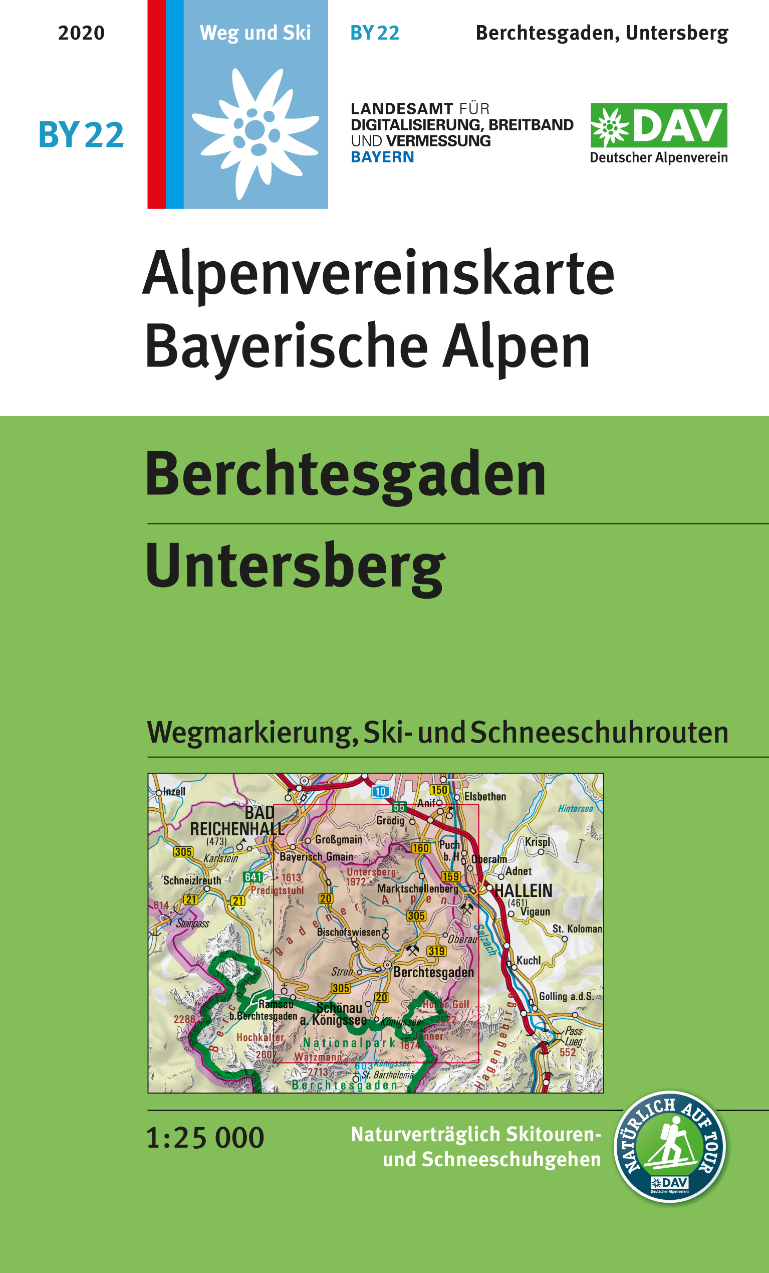 Online bestellen: Wandelkaart BY22 Alpenvereinskarte Berchtesgaden - Untersberg | Alpenverein