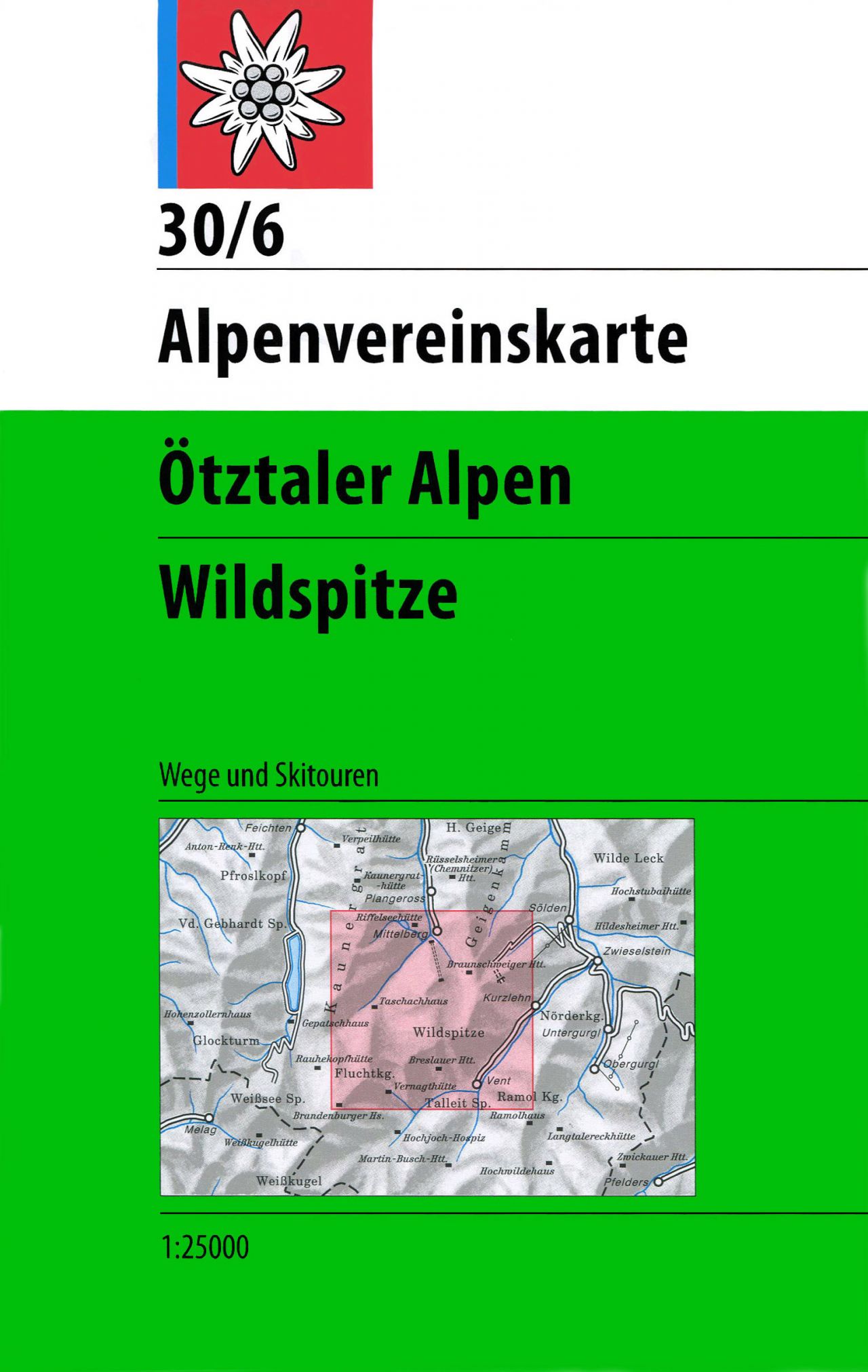 Online bestellen: Wandelkaart 30/6 Alpenvereinskarte Ötztaler Alpen - Wildspitze | Alpenverein
