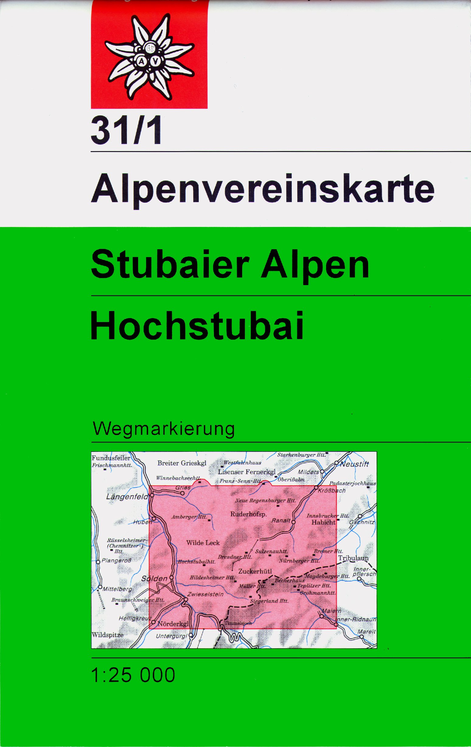 Wandelkaart 31 1 Alpenvereinskarte Stubaier Alpen Hochstubai wandelkaart-31-1-alpenvereinskarte-stubaier-alpen-hochstubai