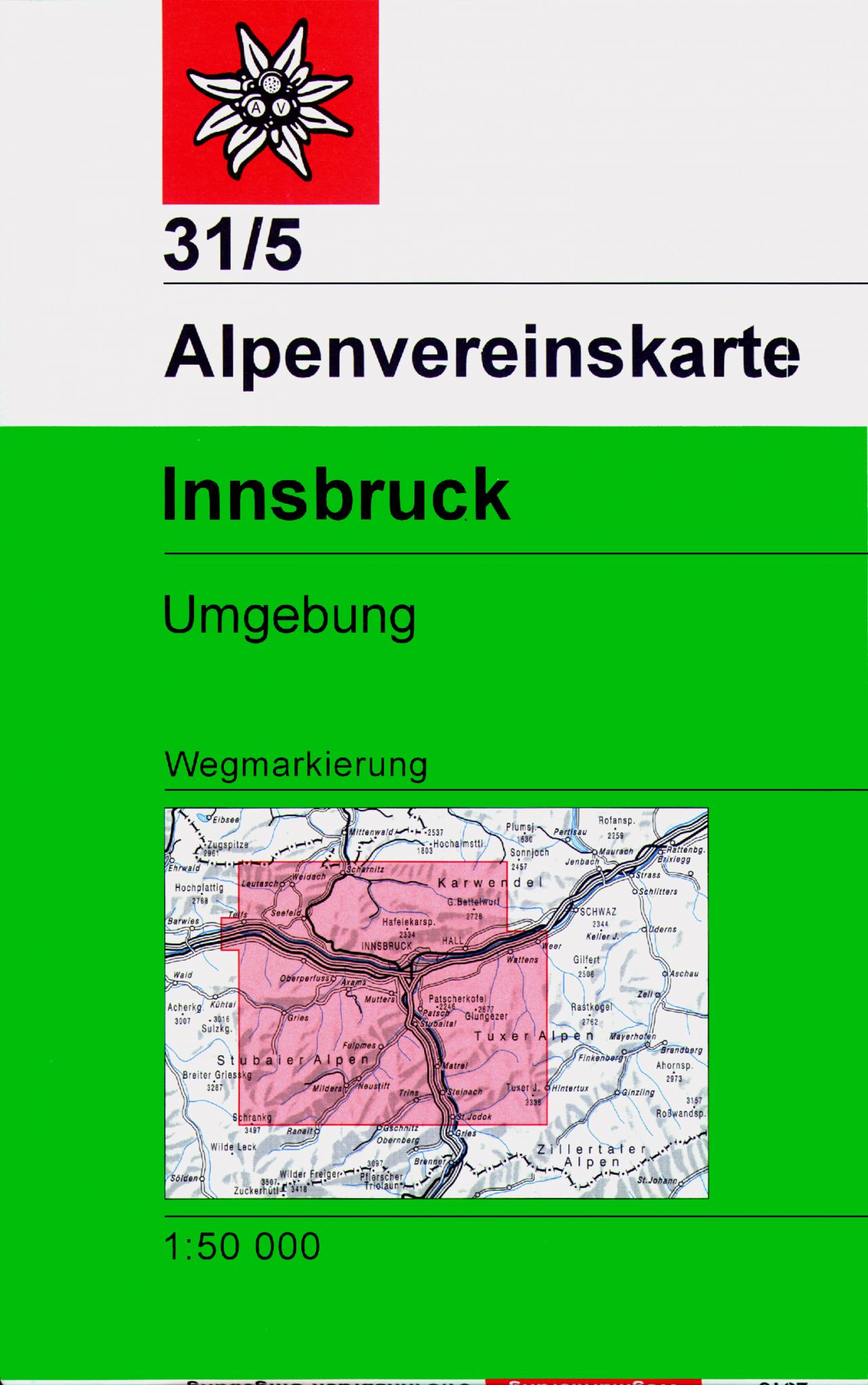 Online bestellen: Wandelkaart 31/5 Alpenvereinskarte Innsbruck und Umgebung | Alpenverein