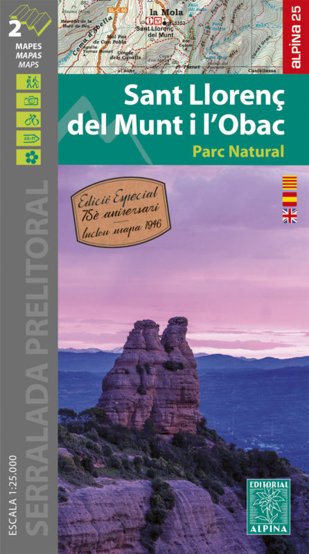 Online bestellen: Wandelkaart 53 Sant Llorenç del Munt i L'Obac | Editorial Alpina
