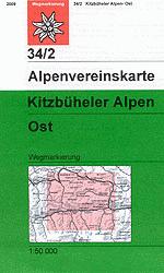 Alpenvereinskarte 34/2 Kitzbüheler Alpen, östl. Blatt | OAV | 