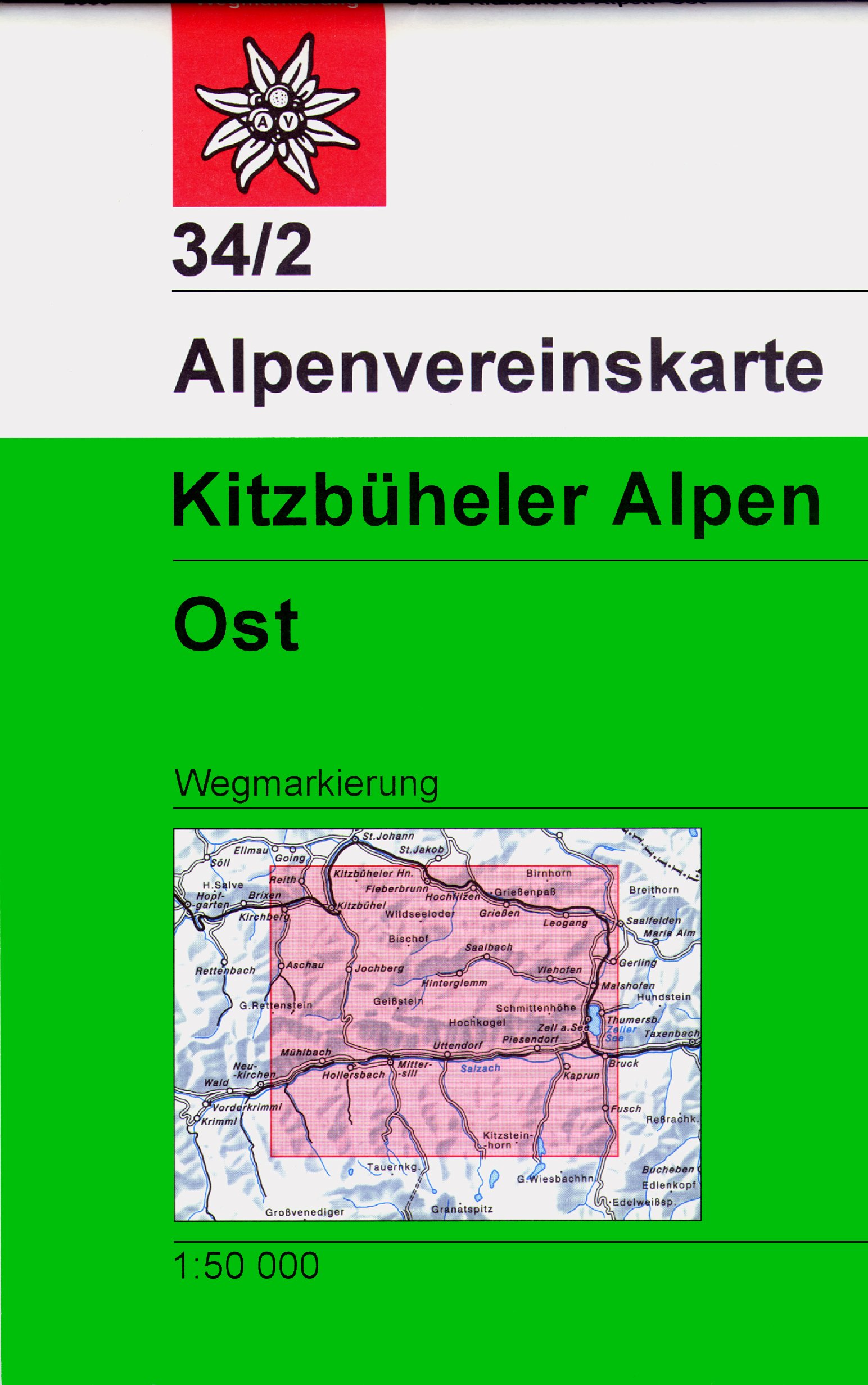 Wandelkaart 34/2 Alpenvereinskarte Kitzbüheler Alpen - Ost | Alpenvere