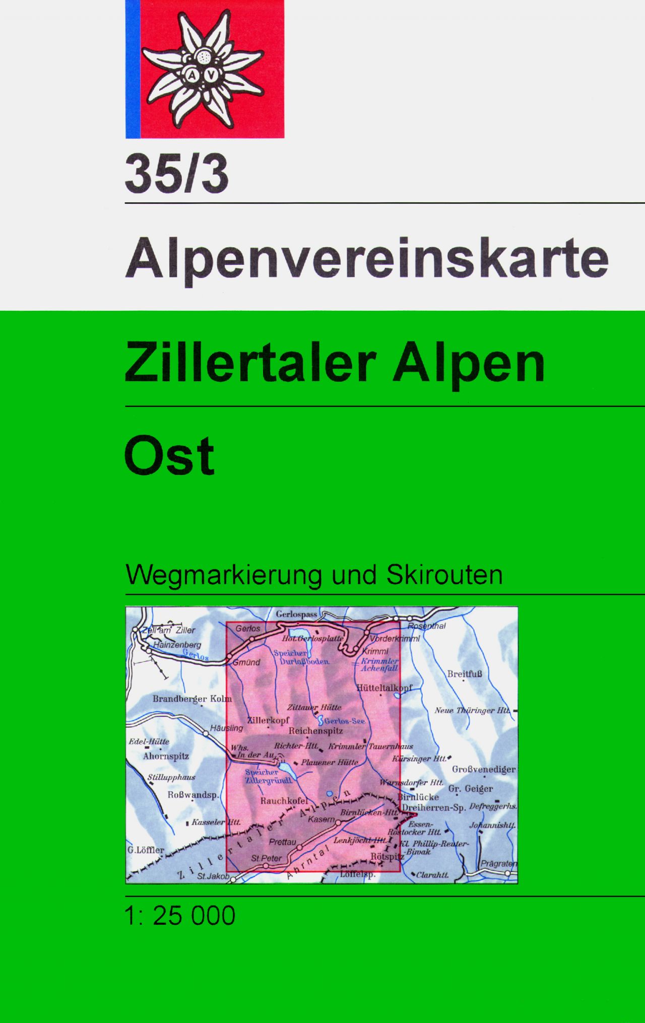Online bestellen: Wandelkaart 35/3 Alpenvereinskarte Zillertaler Alpen - Ost | Alpenverein