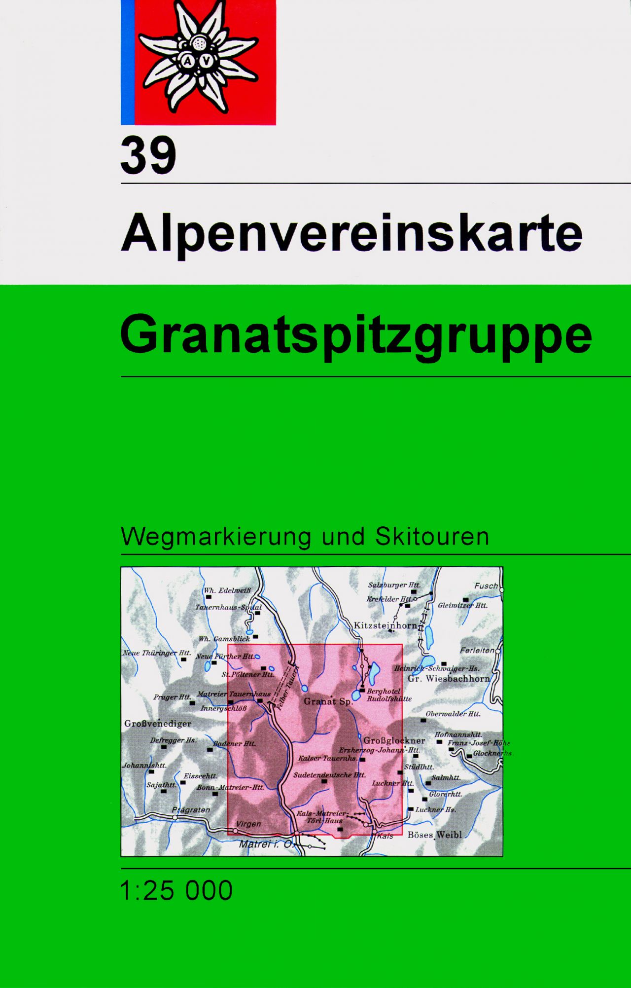 Online bestellen: Wandelkaart 39 Alpenvereinskarte Granatspitzgruppe | Alpenverein