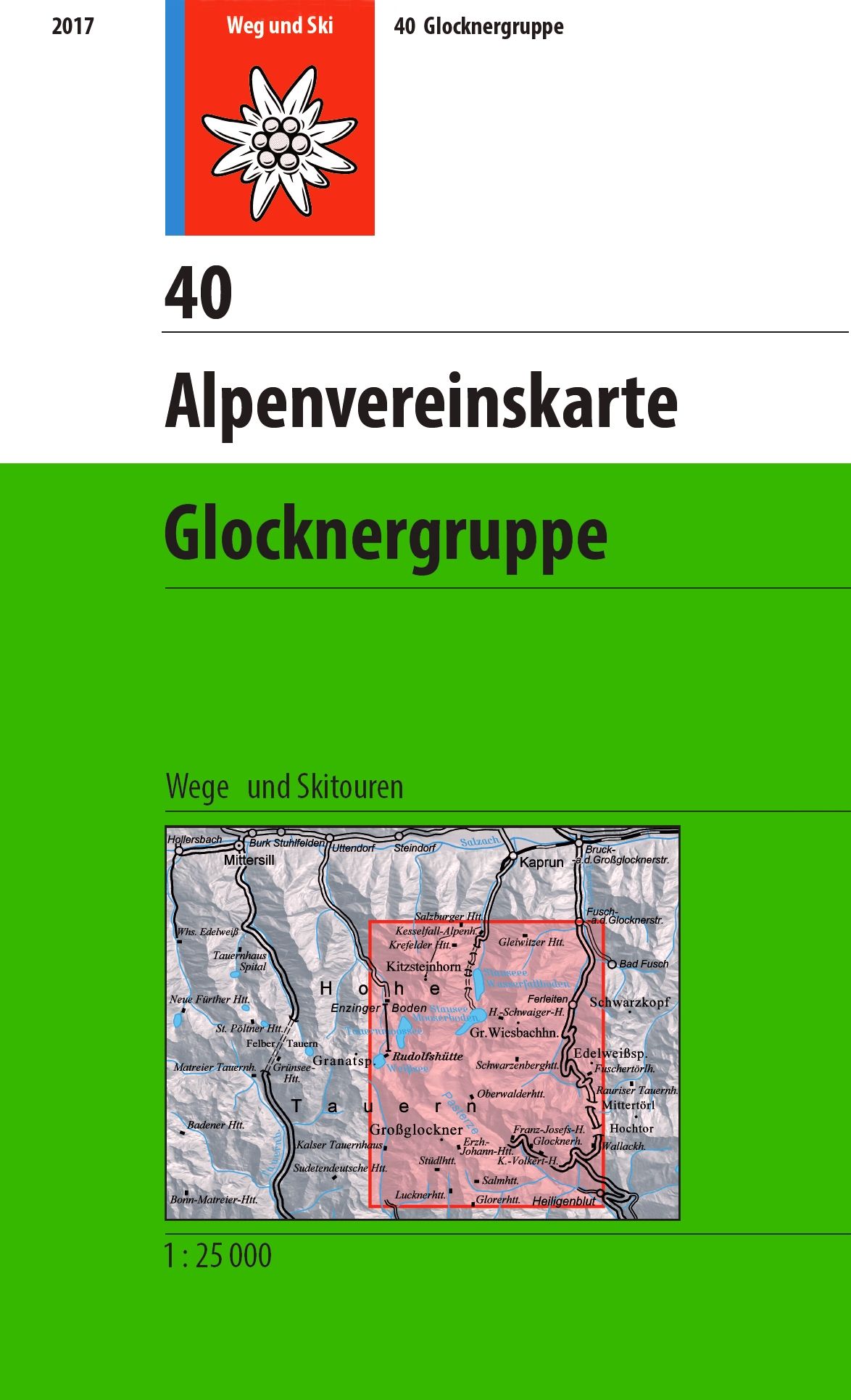 Online bestellen: Wandelkaart 40 Alpenvereinskarte Glocknergruppe | Alpenverein