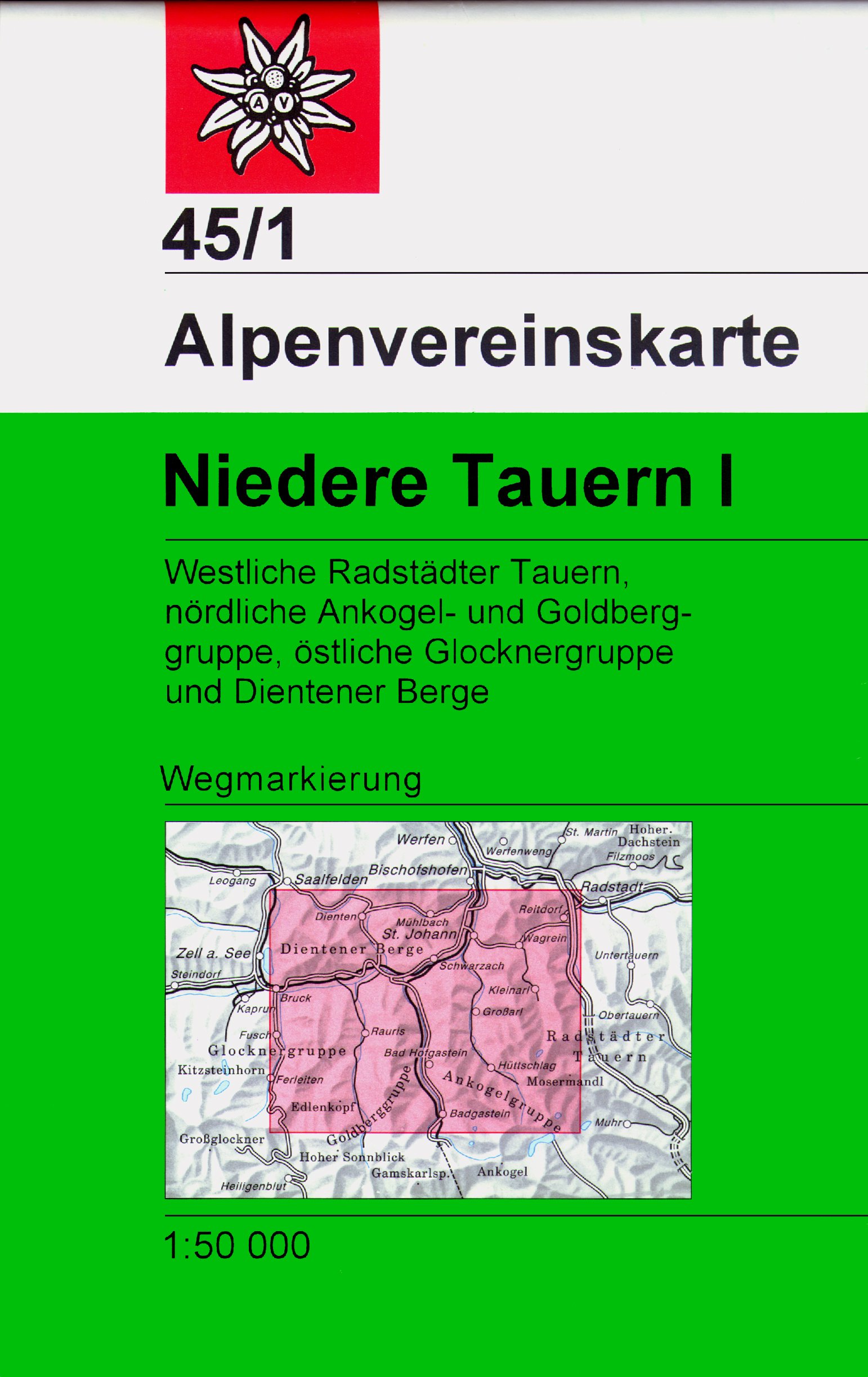 Wandelkaart 45/1 Alpenvereinskarte Niedere Tauern I | Alpenverein