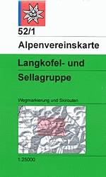 Alpenvereinskarte 52/1 Dolomiten, Langkofel und Sellagruppe | OAV |