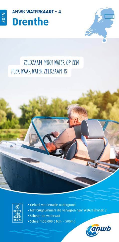 Online bestellen: Waterkaart 04 ANWB Waterkaart Drenthe | ANWB Media