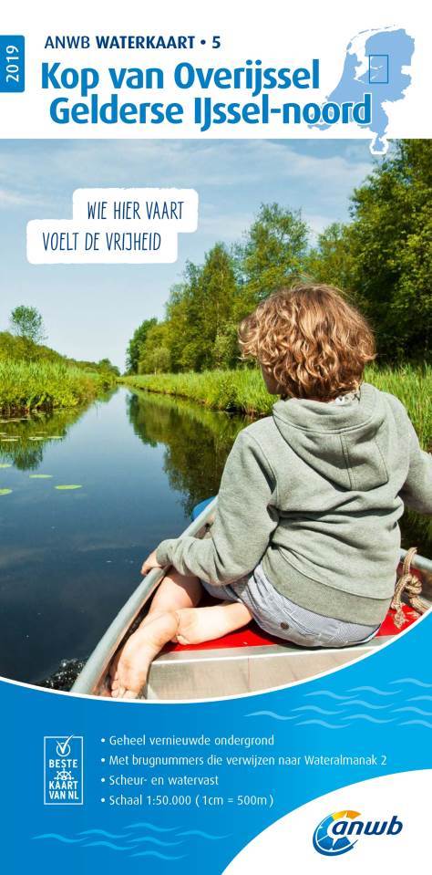 Online bestellen: Waterkaart 05 ANWB Waterkaart Kop van Overijssel, Gelderse IJssel-noord | ANWB Media