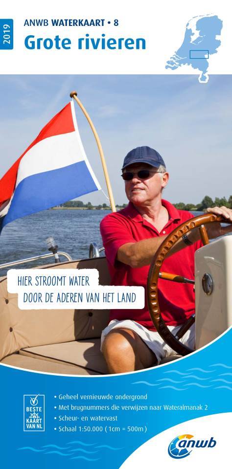 Online bestellen: Waterkaart 08 ANWB Waterkaart Grote rivieren | ANWB Media