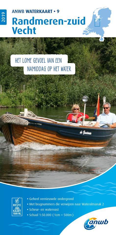 Online bestellen: Waterkaart 09 ANWB Waterkaart Randmeren-zuid, Vecht | ANWB Media