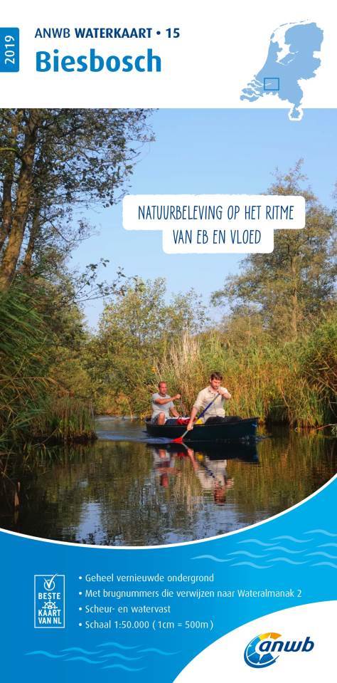 Online bestellen: Waterkaart 15 ANWB Waterkaart Biesbosch | ANWB Media