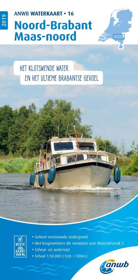 Online bestellen: Waterkaart 16 ANWB Waterkaart Noord-Brabant, Maas-noord | ANWB Media